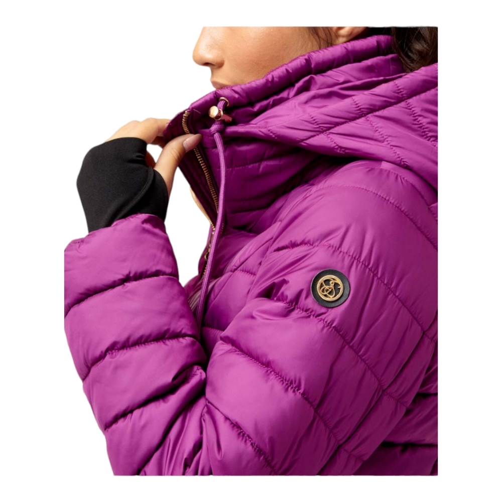 Jessica Simpson Cranberry Hooded Puffer Coat - Women, Size M